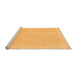 Sideview of Machine Washable Abstract Orange Modern Area Rugs, wshabs2590org