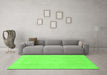 Machine Washable Abstract Green Modern Area Rugs in a Living Room,, wshabs2590grn