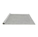 Sideview of Machine Washable Abstract Gray Modern Rug, wshabs2590gry