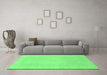 Machine Washable Abstract Emerald Green Modern Area Rugs in a Living Room,, wshabs2590emgrn