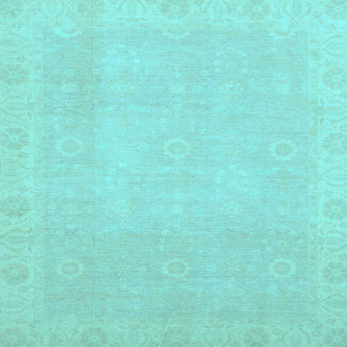 Square Abstract Light Blue Modern Rug, abs2590lblu