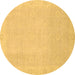 Round Abstract Brown Modern Rug, abs2590brn