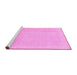 Sideview of Machine Washable Abstract Pink Modern Rug, wshabs2590pnk