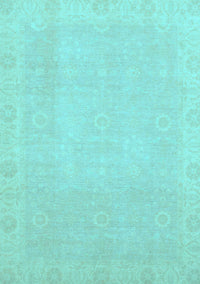 Abstract Light Blue Modern Rug, abs2590lblu