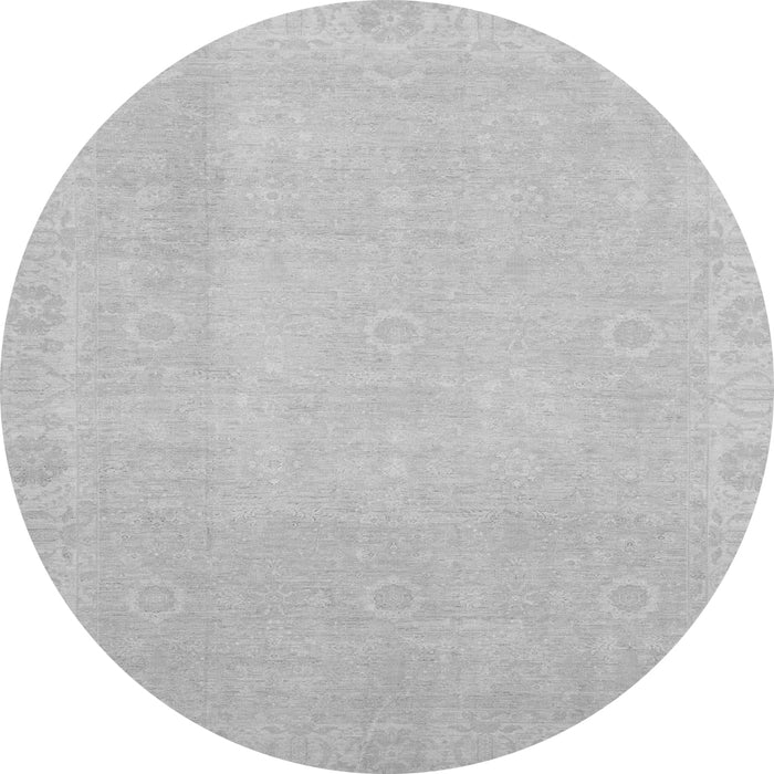 Round Abstract Gray Modern Rug, abs2590gry