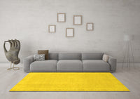 Machine Washable Abstract Yellow Modern Rug, wshabs2590yw