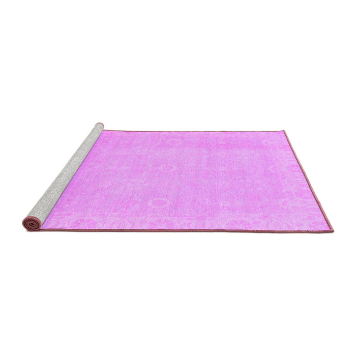 Sideview of Machine Washable Abstract Purple Modern Area Rugs, wshabs2590pur