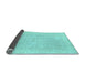 Sideview of Abstract Light Blue Modern Rug, abs2590lblu