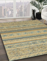 Abstract Dark Green Modern Rug, abs2591