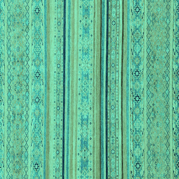 Square Abstract Turquoise Modern Rug, abs2591turq