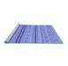 Sideview of Machine Washable Abstract Blue Modern Rug, wshabs2591blu