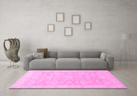 Machine Washable Oriental Pink Traditional Rug, wshabs2592pnk