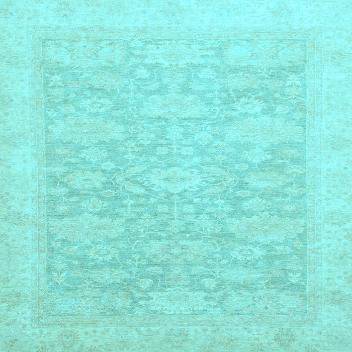 Square Oriental Light Blue Traditional Rug, abs2592lblu