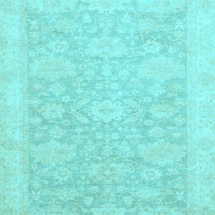 Machine Washable Oriental Light Blue Traditional Rug, wshabs2592lblu
