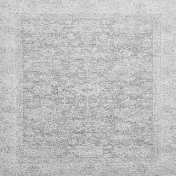 Square Machine Washable Oriental Gray Traditional Rug, wshabs2592gry