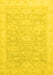 Machine Washable Oriental Yellow Traditional Rug, wshabs2592yw