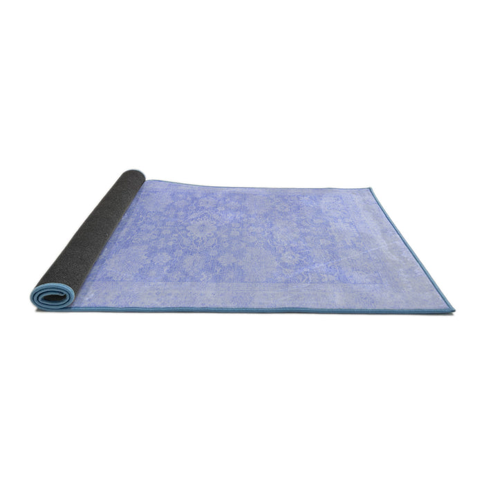 Sideview of Oriental Blue Traditional Rug, abs2592blu