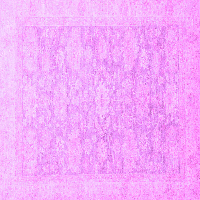Square Machine Washable Oriental Purple Traditional Area Rugs, wshabs2592pur