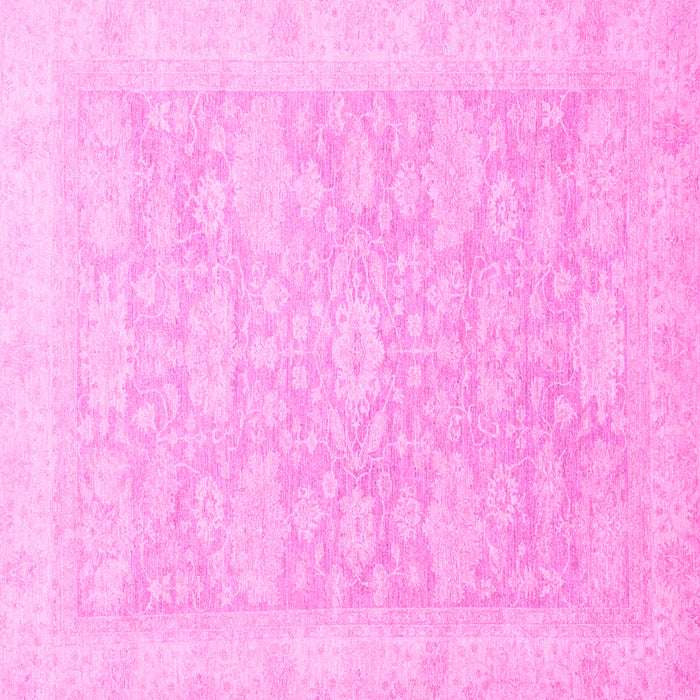 Square Oriental Pink Traditional Rug, abs2592pnk