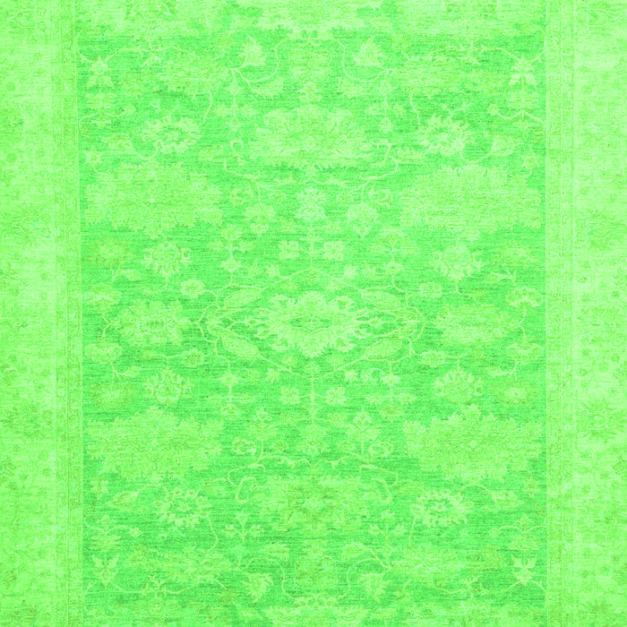 Machine Washable Oriental Green Traditional Area Rugs, wshabs2592grn