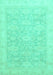 Machine Washable Oriental Turquoise Traditional Area Rugs, wshabs2592turq