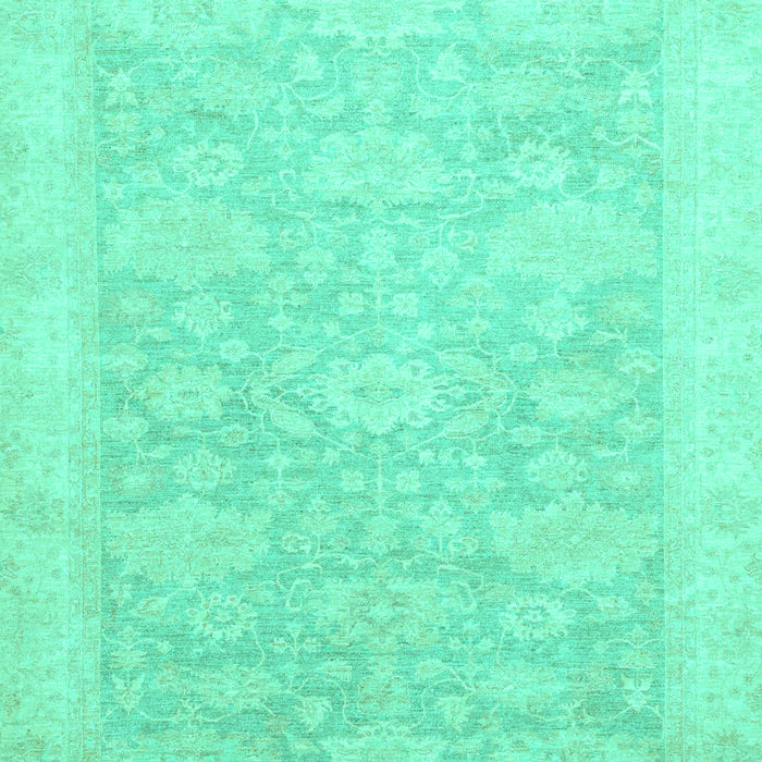 Machine Washable Oriental Turquoise Traditional Area Rugs, wshabs2592turq