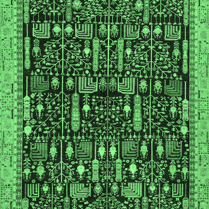 Machine Washable Abstract Emerald Green Modern Area Rugs, wshabs2593emgrn