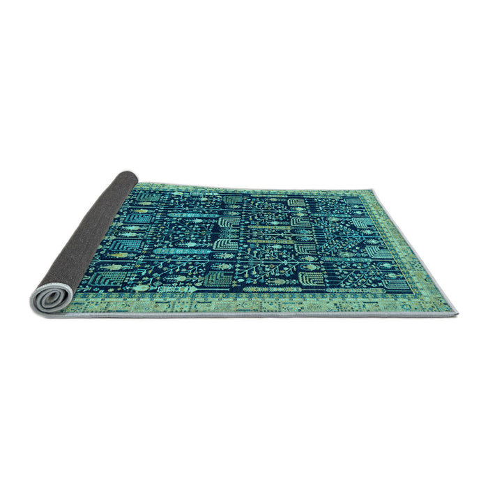 Sideview of Abstract Light Blue Modern Rug, abs2593lblu