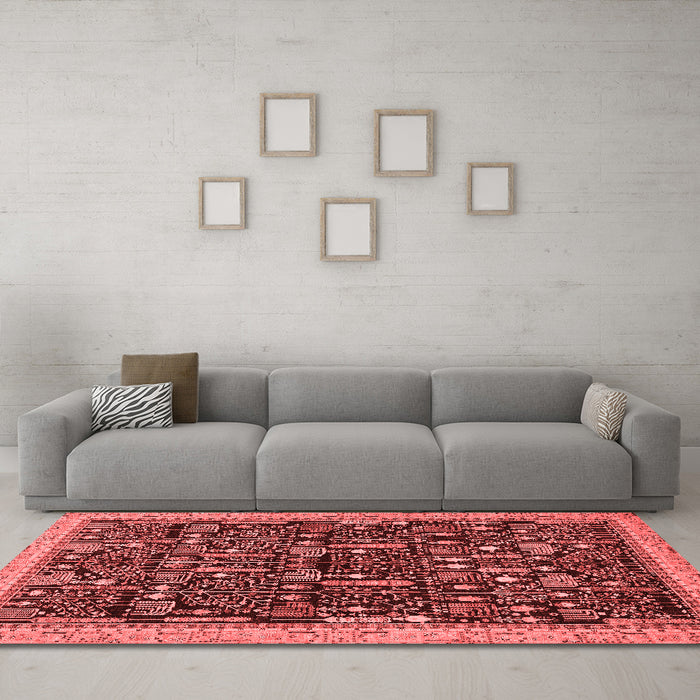 Modern Red Washable Rugs