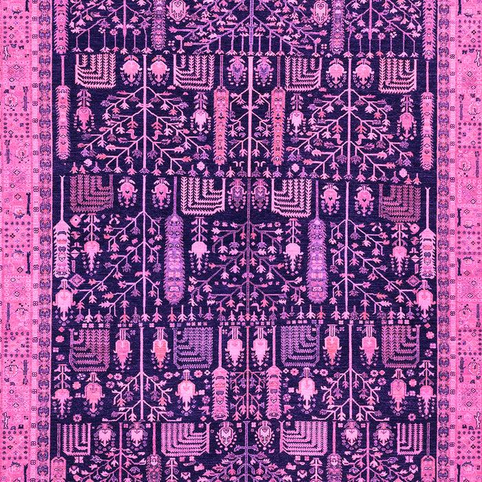 Machine Washable Abstract Pink Modern Rug, wshabs2593pnk