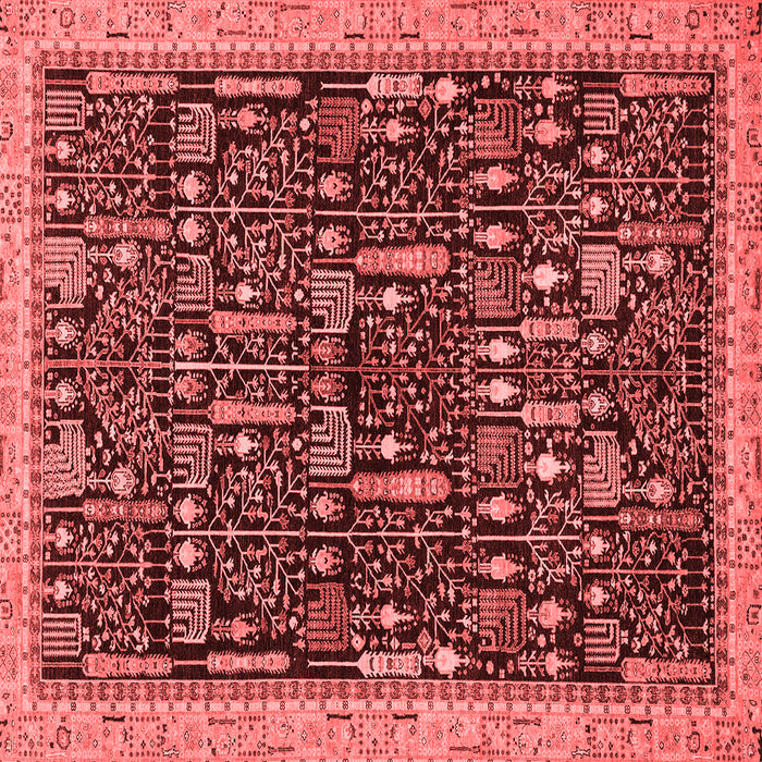 Abstract Red Modern Rug, abs2593red