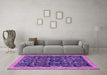 Machine Washable Abstract Purple Modern Area Rugs in a Living Room, wshabs2593pur