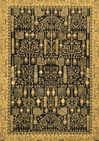 Abstract Brown Modern Rug, abs2593brn