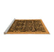 Sideview of Machine Washable Abstract Orange Modern Area Rugs, wshabs2593org