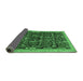 Sideview of Abstract Emerald Green Modern Rug, abs2593emgrn