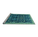 Sideview of Machine Washable Abstract Light Blue Modern Rug, wshabs2593lblu