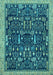 Machine Washable Abstract Light Blue Modern Rug, wshabs2593lblu