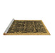 Sideview of Machine Washable Abstract Brown Modern Rug, wshabs2593brn