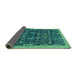 Sideview of Abstract Turquoise Modern Rug, abs2593turq