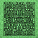 Square Abstract Emerald Green Modern Rug, abs2593emgrn