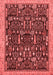 Abstract Red Modern Area Rugs