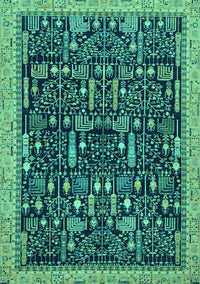 Abstract Turquoise Modern Rug, abs2593turq