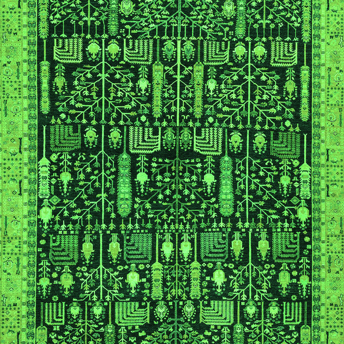 Machine Washable Abstract Green Modern Area Rugs, wshabs2593grn