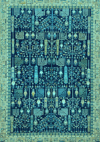 Abstract Light Blue Modern Rug, abs2593lblu