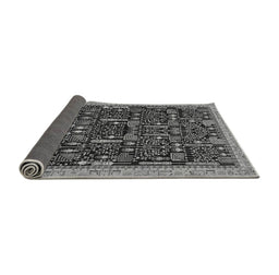 Sideview of Abstract Gray Modern Rug, abs2593gry