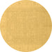 Round Abstract Brown Modern Rug, abs2594brn