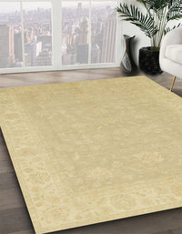 Abstract Metallic Gold Modern Rug, abs2594