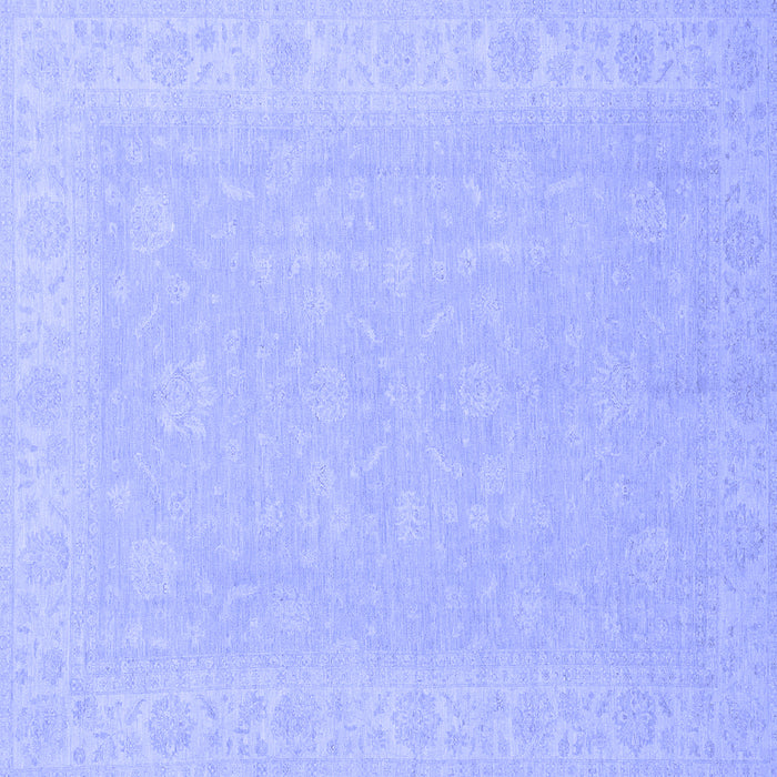 Square Abstract Blue Modern Rug, abs2594blu