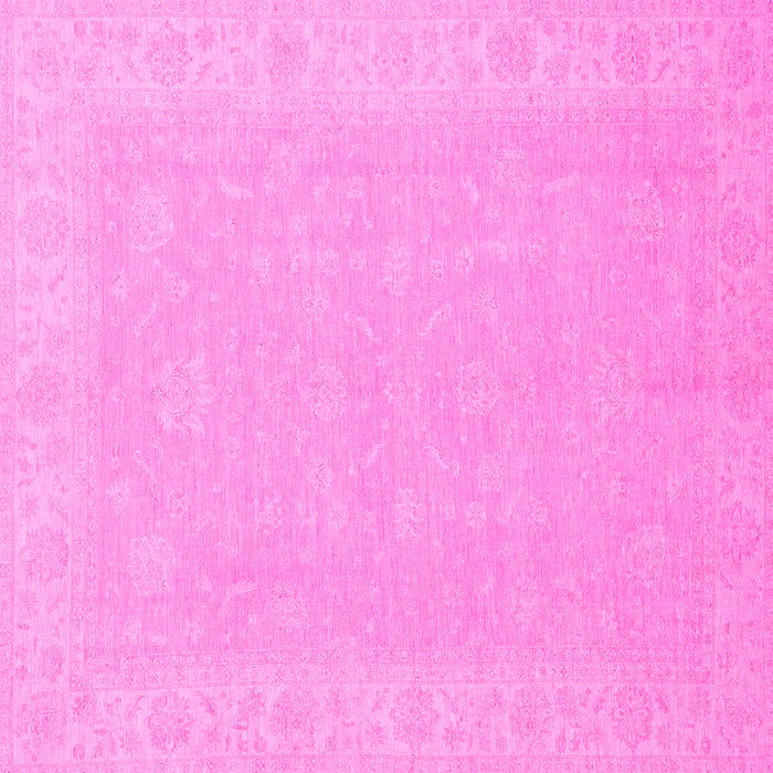 Square Machine Washable Abstract Pink Modern Rug, wshabs2594pnk