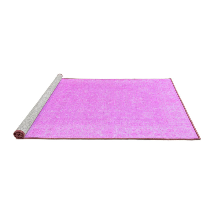 Sideview of Machine Washable Abstract Purple Modern Area Rugs, wshabs2594pur